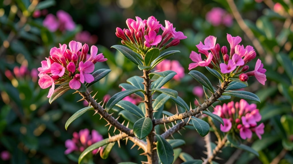 Crown of Thorns with Year-Round Pink Blooms