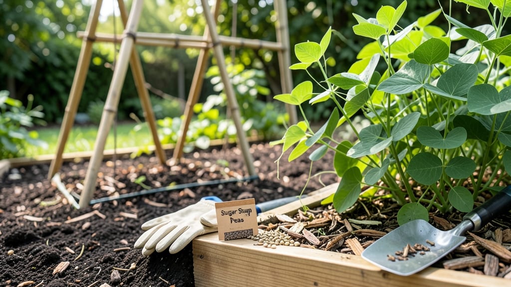 How to Plant Sugar Snap Peas in a Raised Bed: Vertical Trellis Trick for Maximum Yield