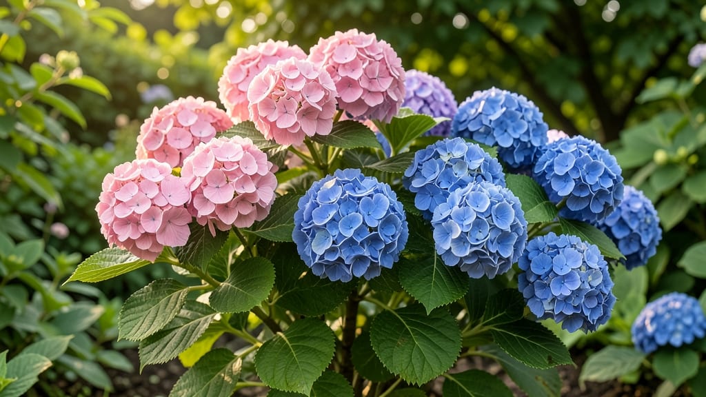 Hydrangea Macrophylla with Giant Showy Blooms